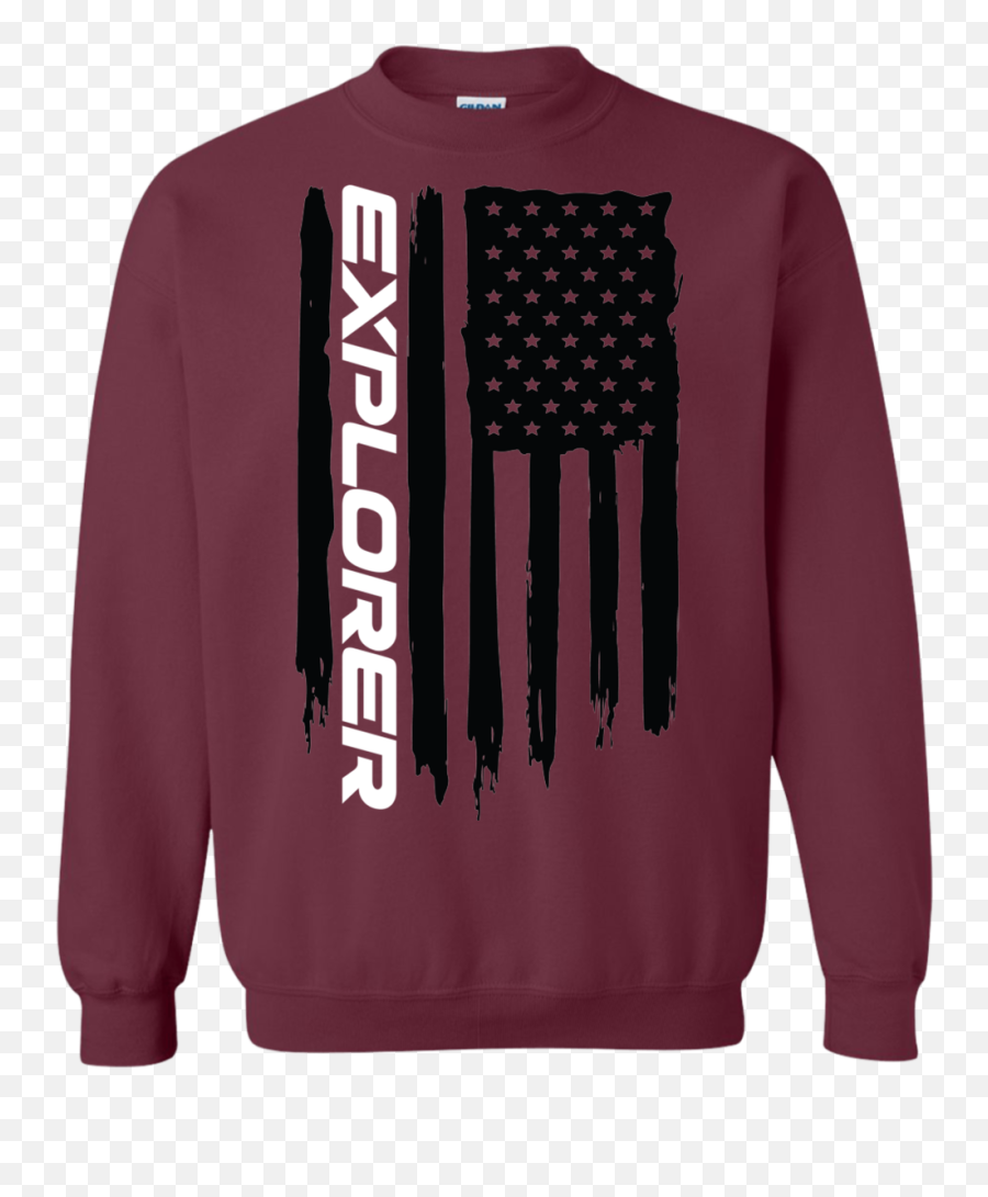 Details About Explorer American Flag Ecoboost Crewneck Pullover Sweatshirt - American Flag Png,American Flag Icon Png