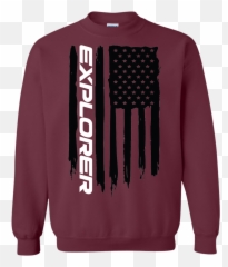 Details About Explorer American Flag Ecoboost Crewneck Pullover Sweatshirt - png