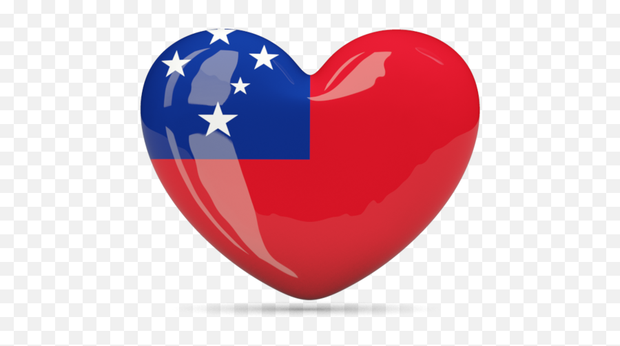 Heart Icon Illustration Of Flag Samoa - Heart Trinidad And Tobago Flag Png,Love Heart Icon