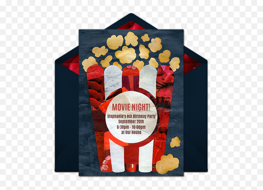Movie Night Online Invitations Punchbowl - Event Png,Movie Night Icon