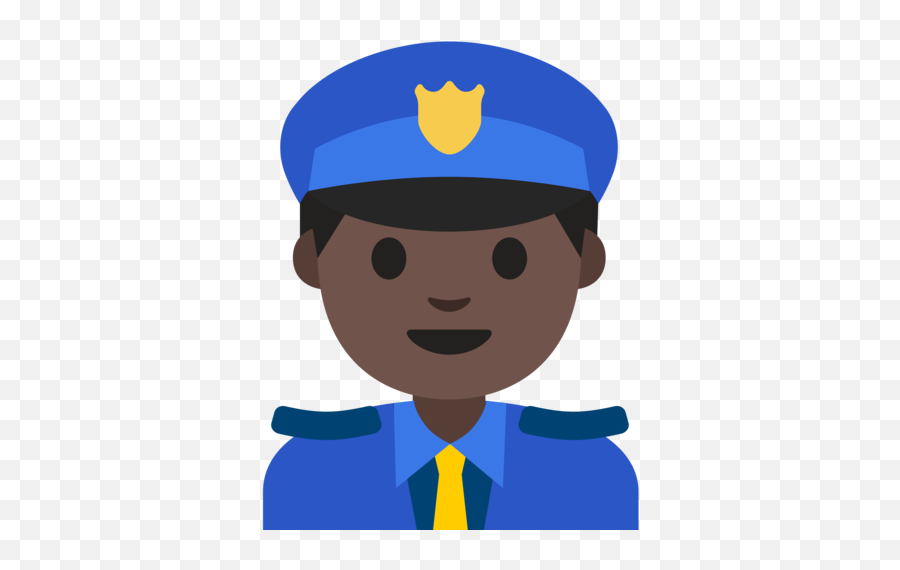 U200d Man Police Officer Dark Skin Tone Emoji - Police Officer Emoji Png,Police Officer Icon Png