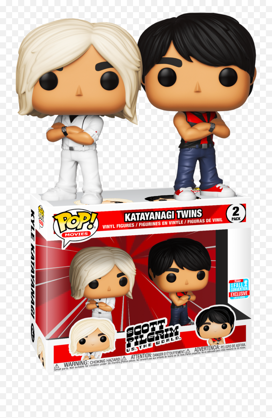 Katayanagi Twins Scott Pilgrim Vs The World Funko Pop Movies 2 - Pack Fall Convention Exclusive Limited Edition Scott Pilgrim Pop Funko Png,Scott Pilgrim Icon