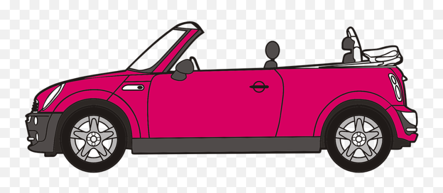 Pink Car Png 5 Image - Car Convertible Clipart,Pink Car Png