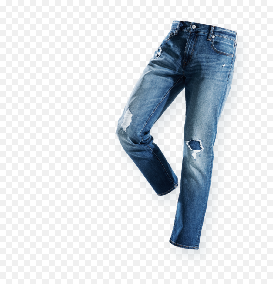 Download Hd Slim Fit Jean Png Free - Jeans Uniqlo Slim Fit Damaged Jeans,Blue Jeans Png