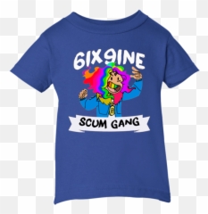 Agr Tekashi 6ix9ine Gummo Scum Gang Infant Short Sleeve T - Shirt Active Shirt Png,6ix9ine Png