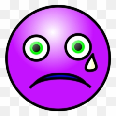 Crying Face Clipart - Smiley Purple Png Download Emoji