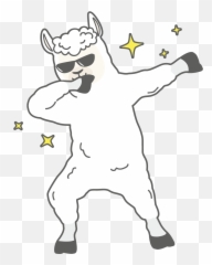 Llama Dabbing Laptop Sticker - Tenstickers Llama Png,Dabbing Png