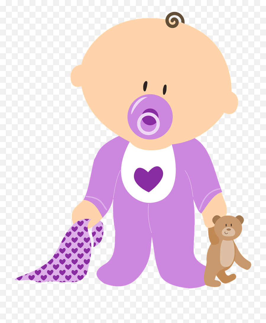 Baby With Teddy Bear - Baby With Pacifier Clipart Png,Baby Bear Png