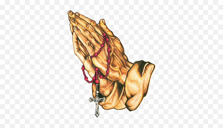 Praying Hands Rosary Beads - Praying Hands With Rosary Beads Png,Praying Hands Transparent