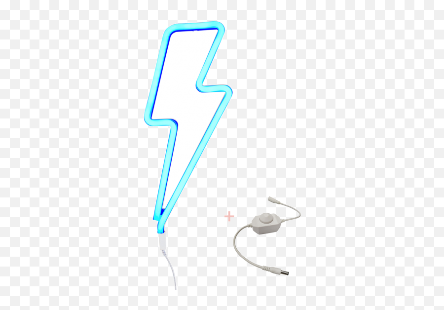 Neon Style Light Lightning Bolt - Blue Dimmer Sign Png,Neon Lights Png