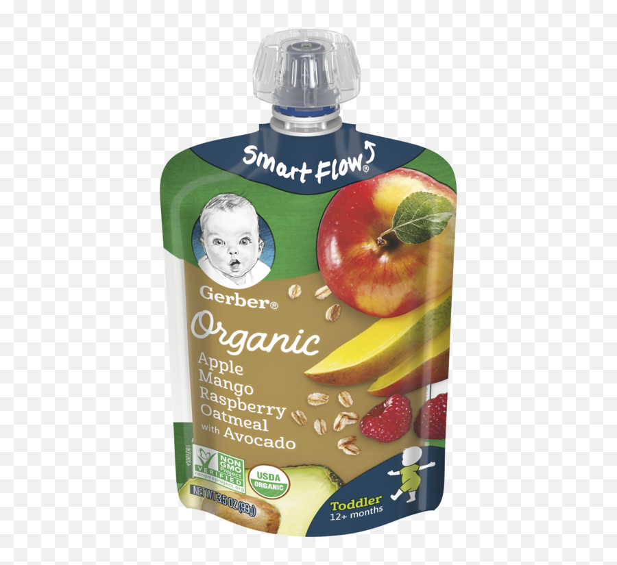 Organic Toddler Pouch - Toddler Gerber Baby Food Png,Avocado Transparent