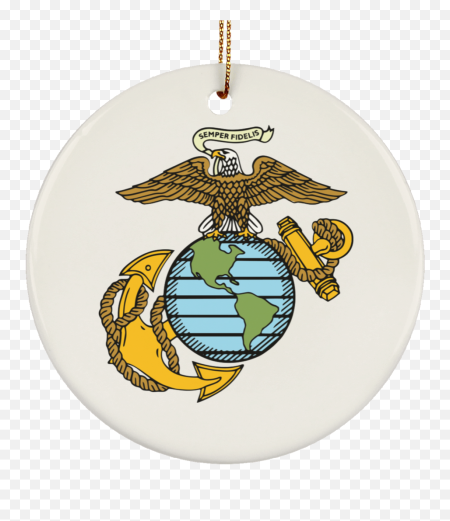 Eagle Globe U0026 Anchor Ceramic Ornament With Images - Marines Logo Png,Eagle Globe And Anchor Png