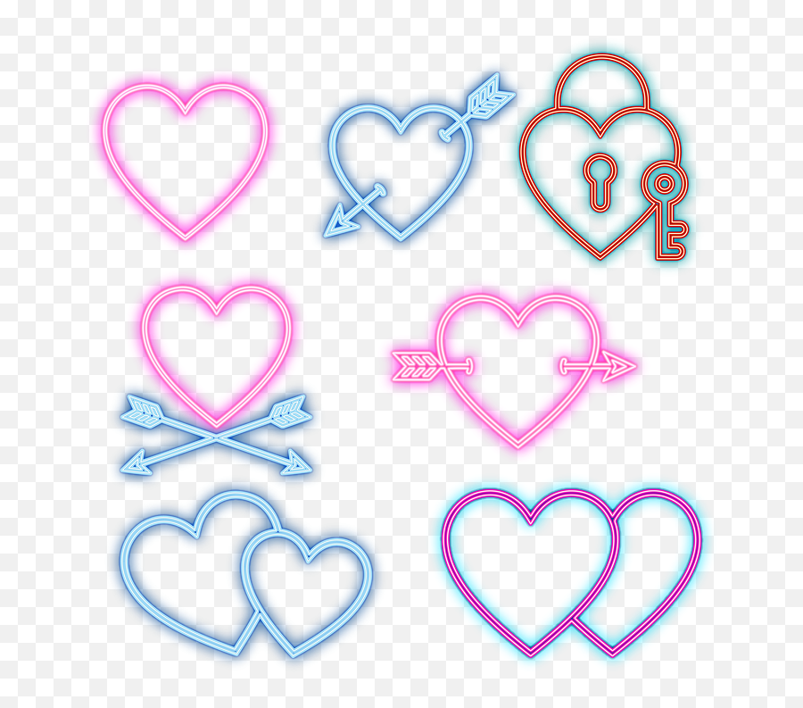 Download Coração Neon Png Transparent - Uokplrs Herz Neon Png,Neon Heart Png