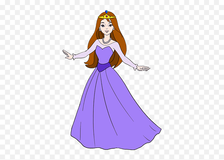 Drawing Ariel Tinker Bell Disney Princess Tiana - Princess Princess Drawing In Easy Png,Princess Png