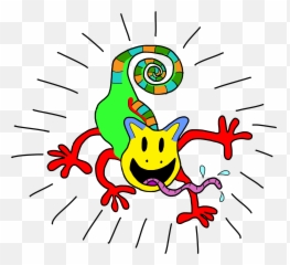 Png Chameleon Clipart Rainbow - Clip Art,Cartoon Rainbow Png