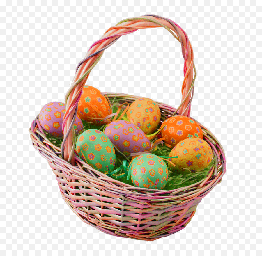 Easter Basket Transparent Background - Easter Egg Basket Png,Easter Eggs Transparent Background