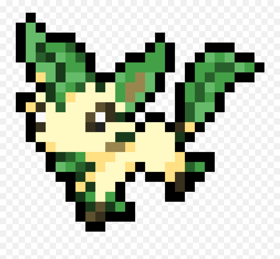 Pixel Art Leafeon Png Image With No - Pokemon 8 Bit Pikachu,Leafeon Png
