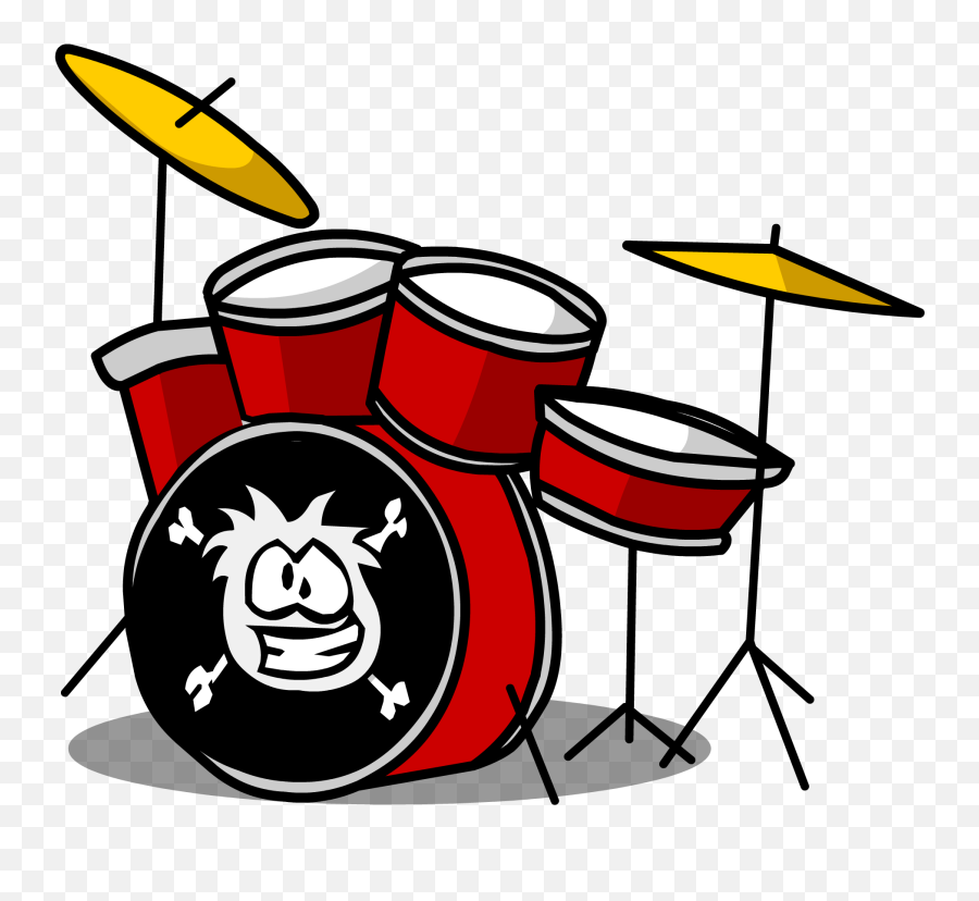 Cartoon Drum Kit Png Clipart - Retro Drums Image Cartoon,Drum Set Png