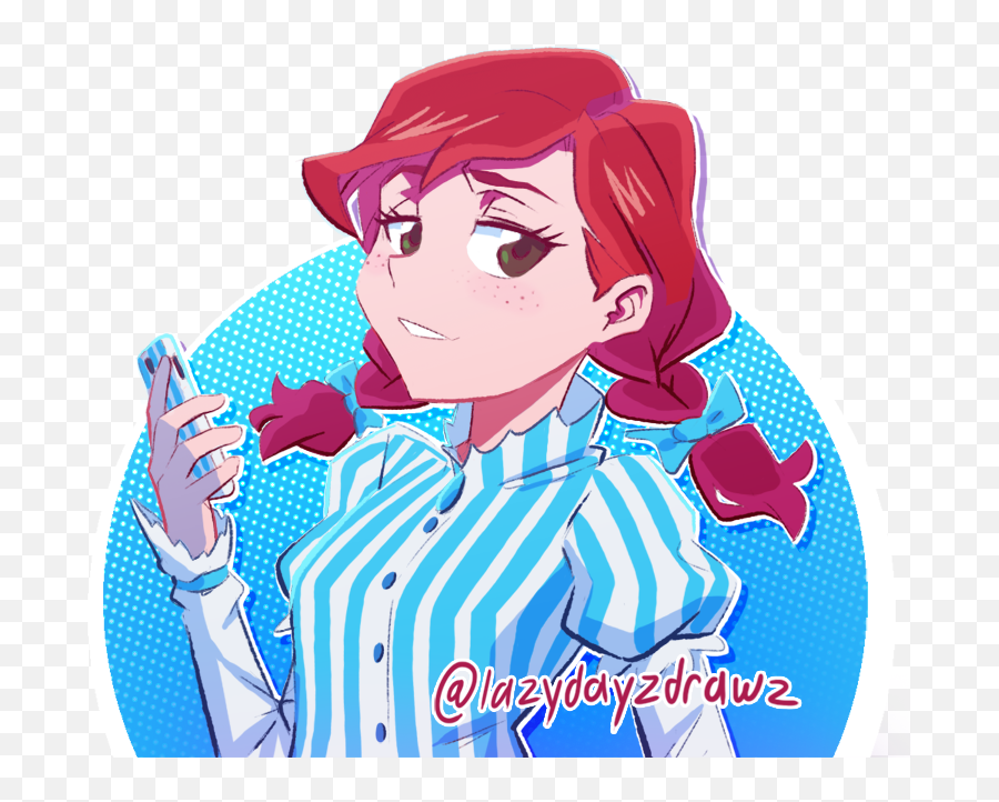 I Can Absolutely Get Behind Smug Anime - Fast Food Anime Png,Wendys Logo Pn...