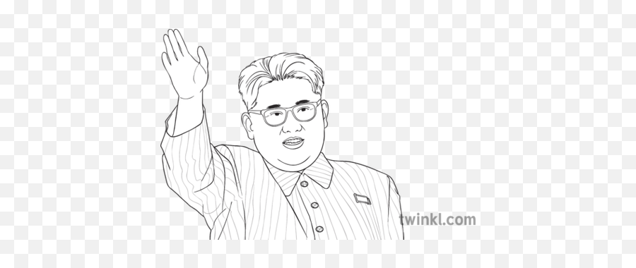 Kim Jong Un North Korea Leader Portrait Pshce Secondary Bw - Sketch Png,Kim Jong Un Png