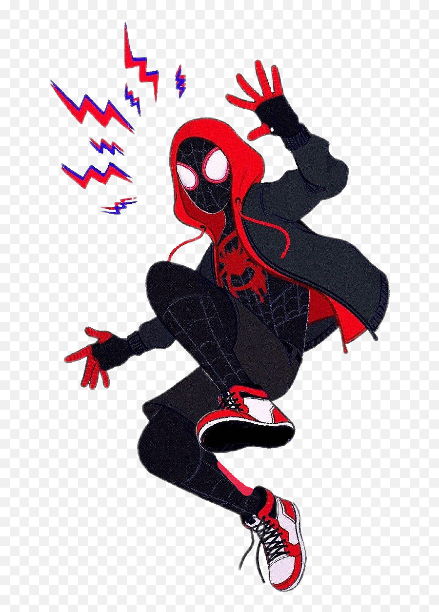 Spiderverse Spider Man Sticker By Stardaysi93 Fenice - Miles Morales Drawing Easy Png,Miles Morales Spiderman Logo