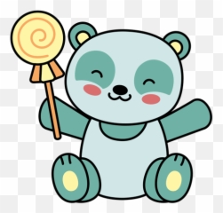 Cute Happy Panda Candy Flat Ad Paid Affiliate Png