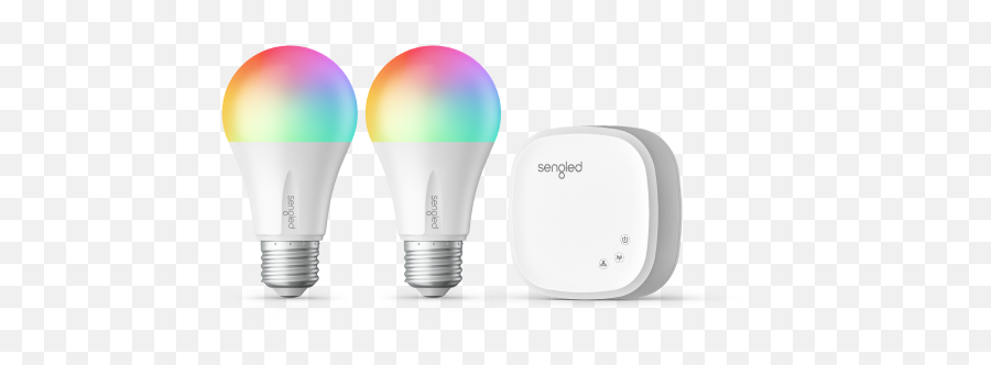 Sengled Smart Led Multicolor A19 Kit - Incandescent Light Bulb Png,Lights Transparent