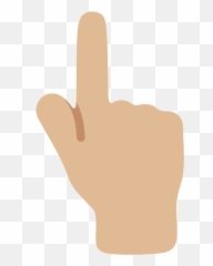 Backhand Index Pointing Up Emoji - png
