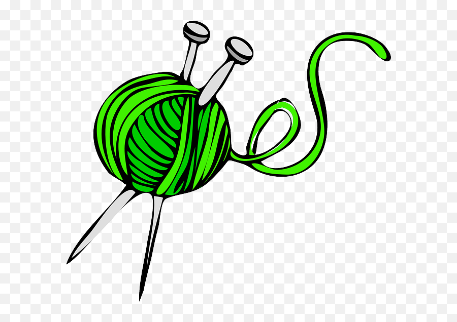 Wool Yarn Green Knitting Ball - Yarn Clip Art Png,Knitting Png