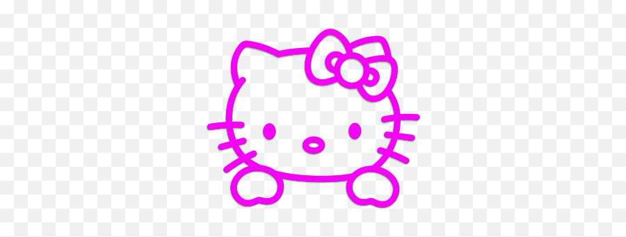 Hello Kitty Peek Sticker 120mm Car - Hello Kitty Pose Png,Hello Kitty Desktop Icon Windows 7