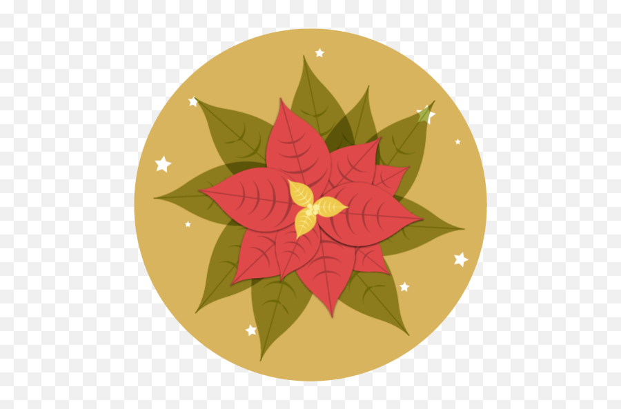Christmas Leaves Flowers Free Icon Of - Poinsettia Png,Poinsettia Icon Png