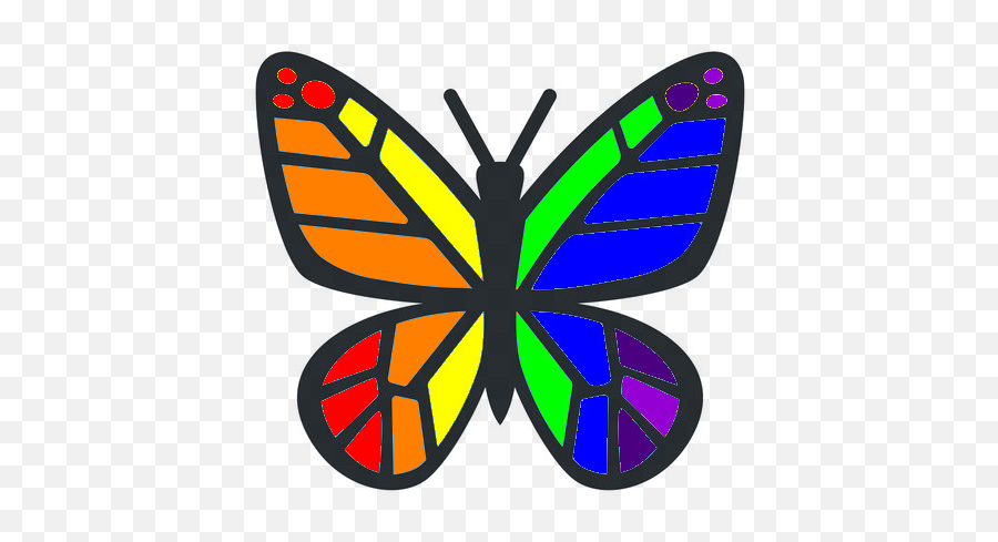 Rainbow Butterfly Clear U2013 Wind Of The Spirit - Portable Network Graphics Png,Butterfly Transparent