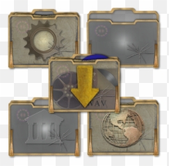 11 Steampunk Folder Icon Images - Documents Mac png