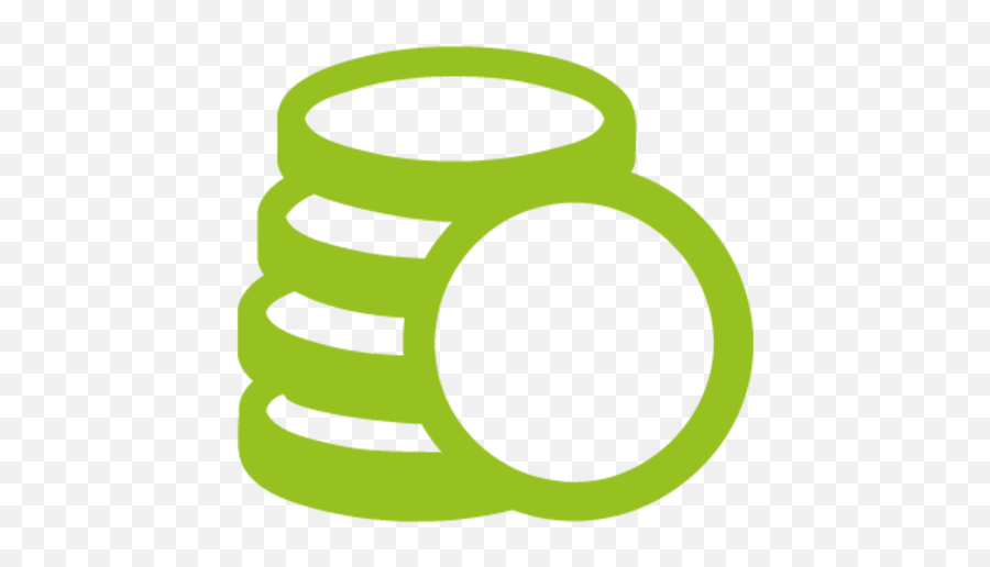 Green Coin Stack - Green Coin Icon Png,Stack Of Coins Icon