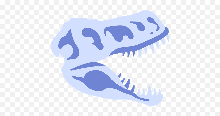 Flat Skull Fossil Dinosaurs Icons - Tyrannosaurus Png,Rex Icon
