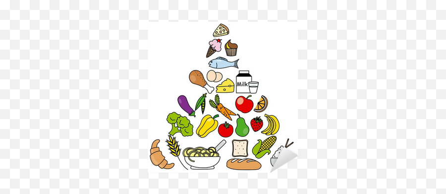 Sticker Food Pyramid - Pixersus Cute Food Pyramid Clipart Png,Food Pyramid Icon