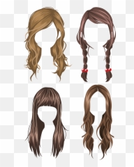 Hair wig PNG transparent image download, size: 2466x1231px