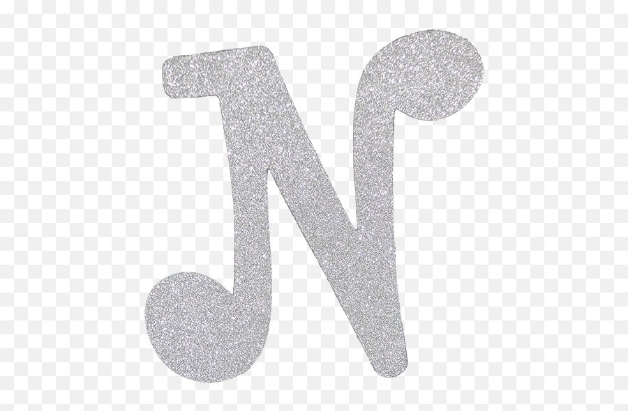 Silver Glitter Letter N - Transparent Silver Glitter Letters Png,Silver Glitter Png
