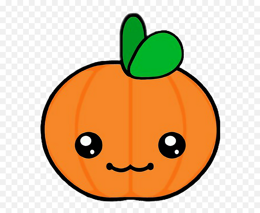 Calabaza Kawaii Halloween Sticker By Itzi Zamora Picture Png Pumpkin