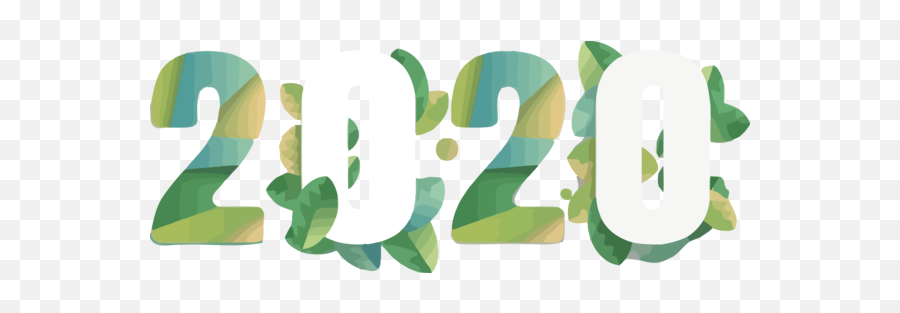Download New Years 2020 Green Font Symbol For Happy Year Eve - 2020 New Years Green Png,New Years Eve Png
