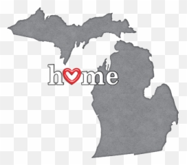 Michigan Mitten State Outlines Vectors - State Of Michigan Clipart Png