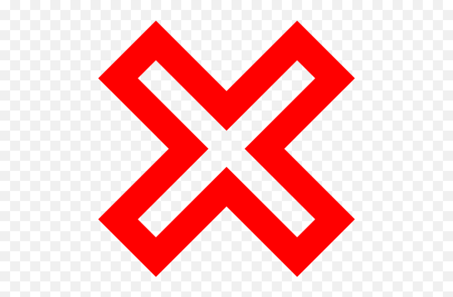 Red X Mark 2 Icon - Free Red X Mark Icons Red X Icon Red Transparent Png,Red X Png Transparent