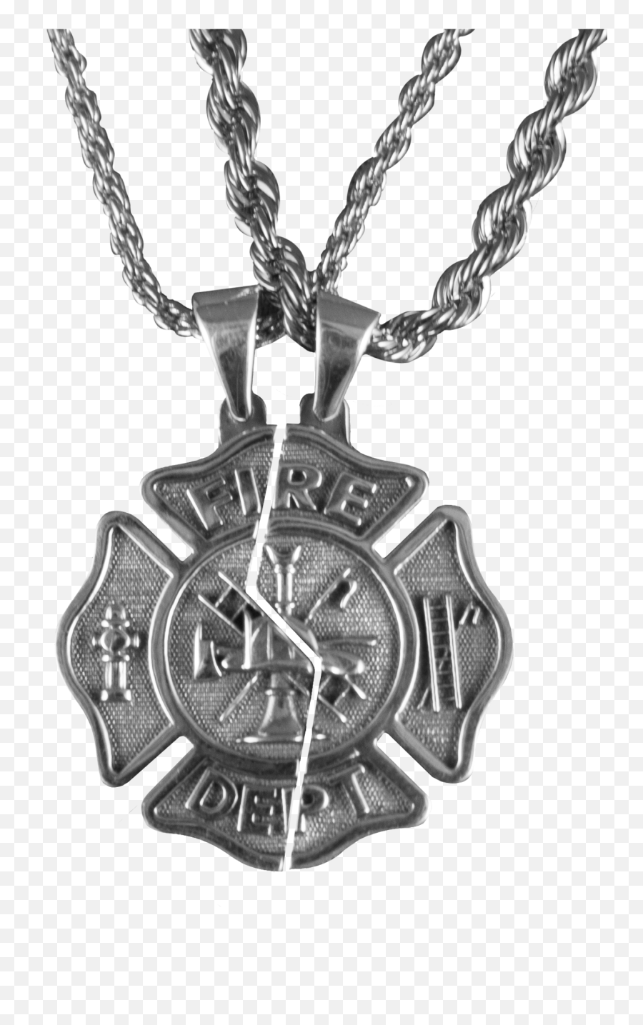 Maltese Cross Mizpah Necklace - Firefighter Png,Maltese Cross Png