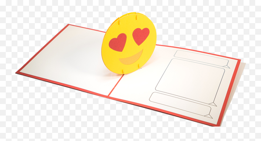 Emoji - Heart Pop Up Card Paper Pop Cards Pop Up Card Circle Png,Emoji Hearts Transparent