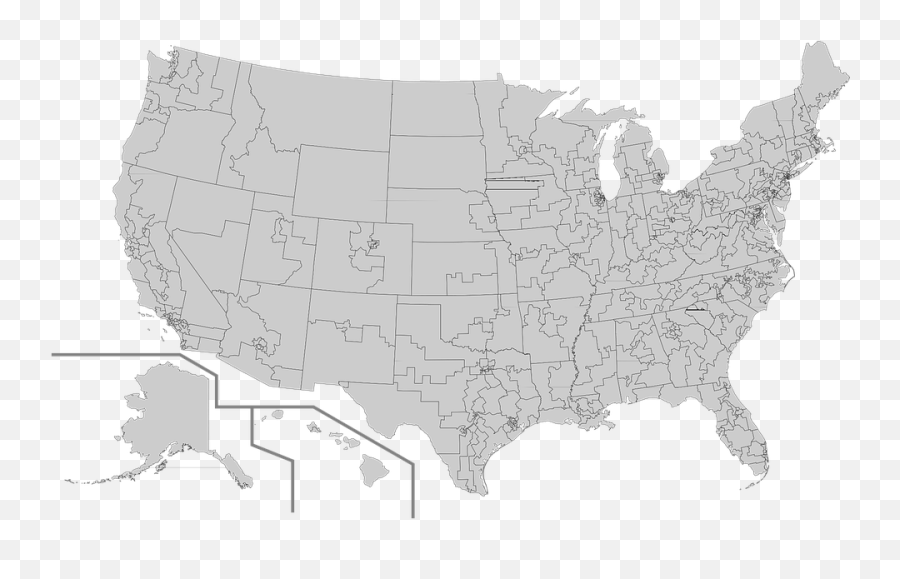 Usa Map Png - Map Of Us Congressional Districts,Usa Map Png