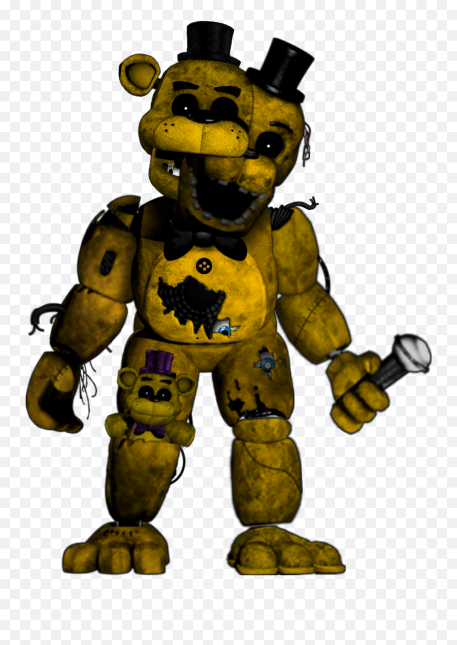 Funtime Withered Golden Freddy - Fnaf Unwithered Golden Freddy Png,Freddy Png
