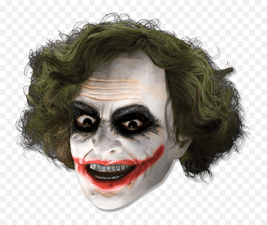 Joker Mask With Hair Hd Png - Ghost Mask Joker,Joker Mask Png