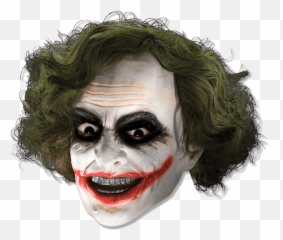 Joker Mask With Hair Hd Png - Ghost Mask Joker,Joker Mask Png
