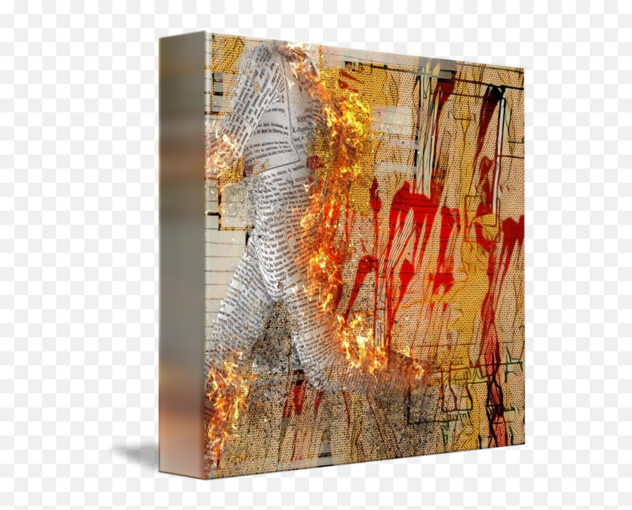 Burning Paper Man - Modern Art Png,Burning Paper Png