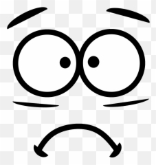 Cute Outline Face Art Emoji Png Transparent Image Mart - Emoji Face Art Png,Emojis Png Transparent